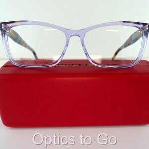CAROLINA HERRERA HER 0202/G  CLEAR / LILAC / HAVANA 56-15-145 Eyeglasses Frames